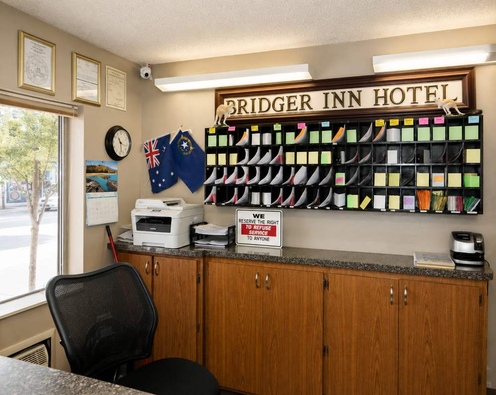 Front desk and check-in area